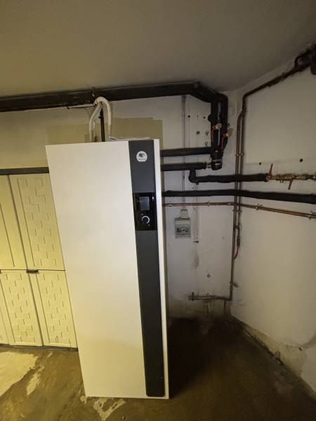 Pompe à chaleur Thermor air/eau Balma près de Toulouse en remplacement d’une chaudière au fioul